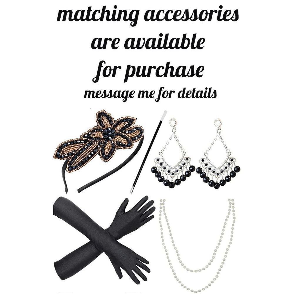 ✨ Flapper Great Gatsby 1920s Retro Tassel Fringe Sequin Midi Black Dress XL NEW - Picture 11 of 13